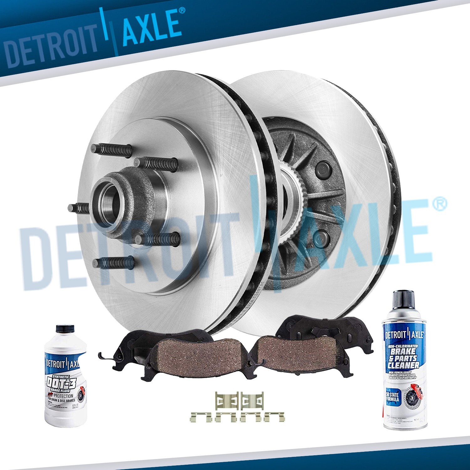 2WD Front Disc Rotors + Ceramic Brake Pads for 2000 2001 – 2003 Ford F-150 F150