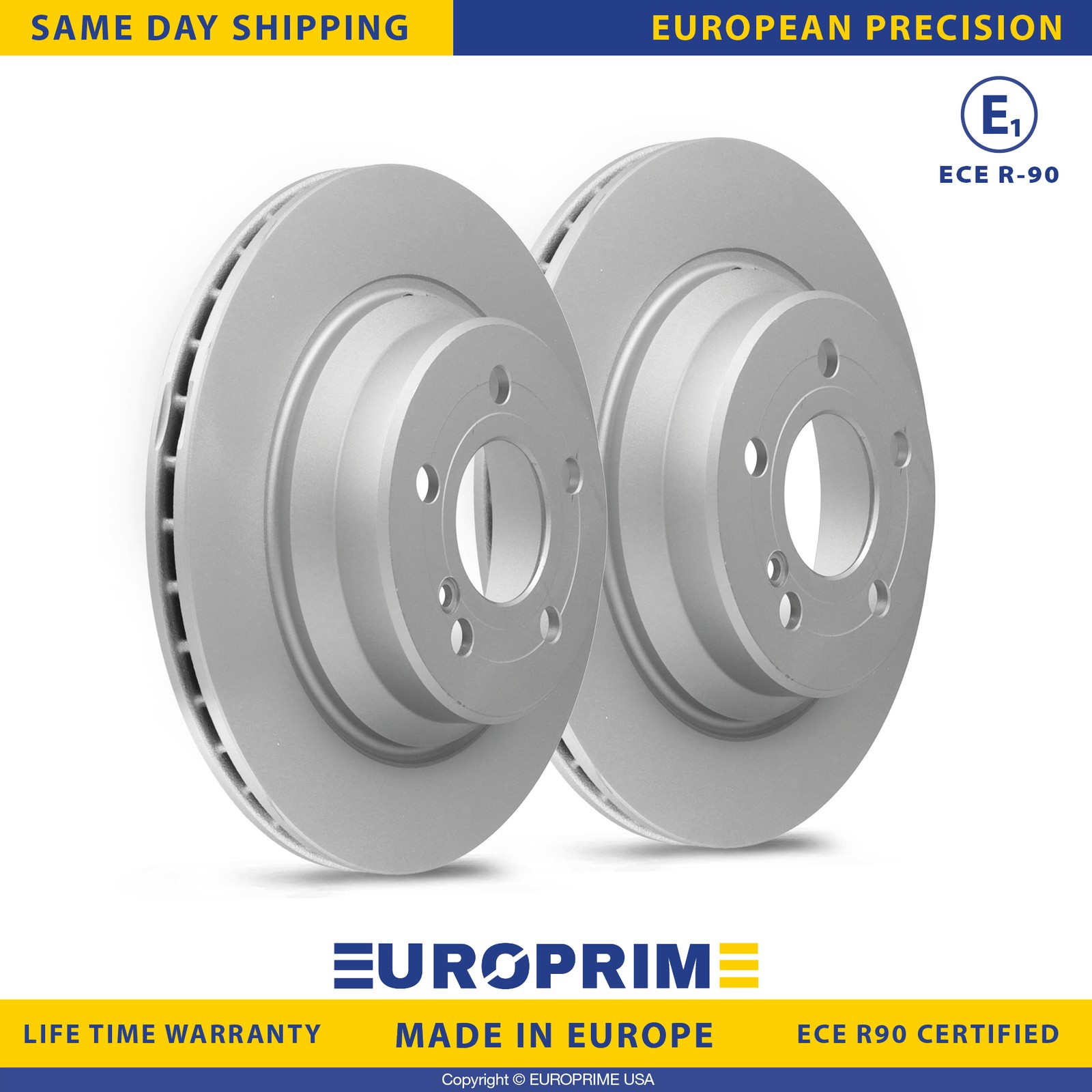11.81 in Rear Brake Rotor Set for 15-17 Mercedes-Benz CLS400 CLS500 07-11 CLS550
