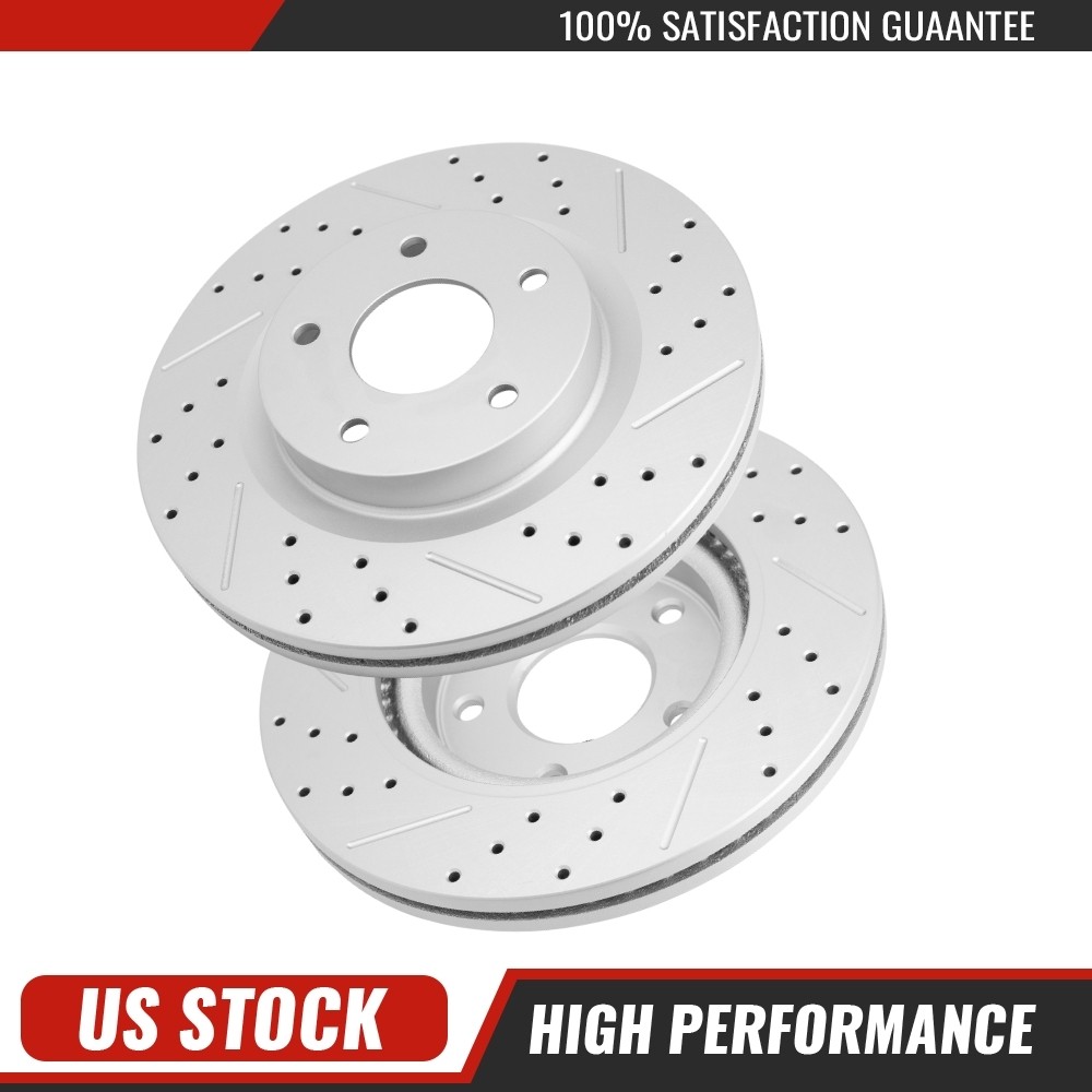 For Nissan Altima 2007 2008-2022 2023 Front Drilled & Slotted Brake Disc Rotors