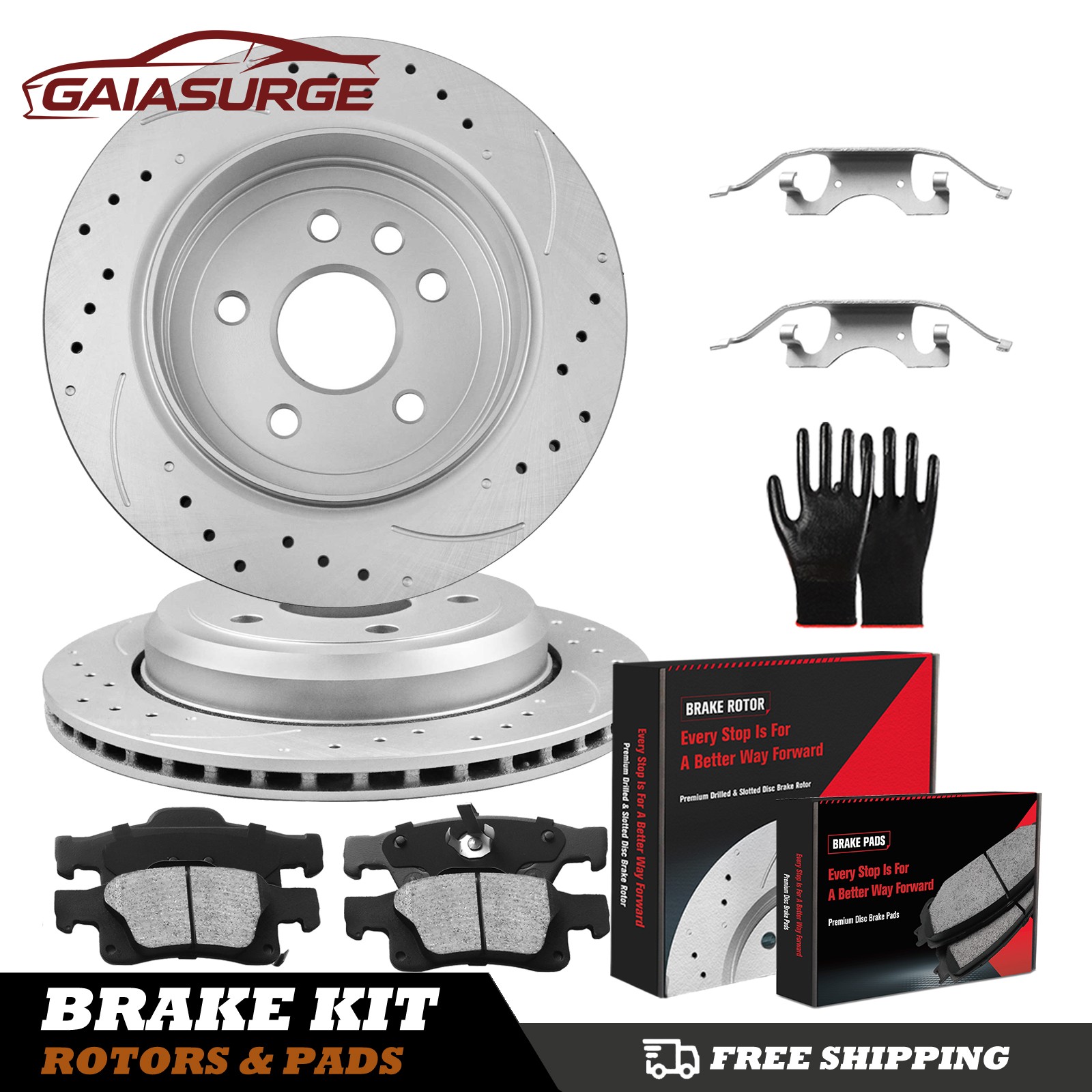 Rear Brake Rotors Brake Pads for Jeep Grand Cherokee Dodge Durango 2011-2021
