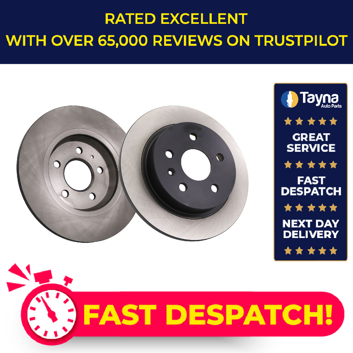 2x Brake Discs Pair Solid fits VAUXHALL INSIGNIA A 2.0D Rear 08 to 17 292mm Set
