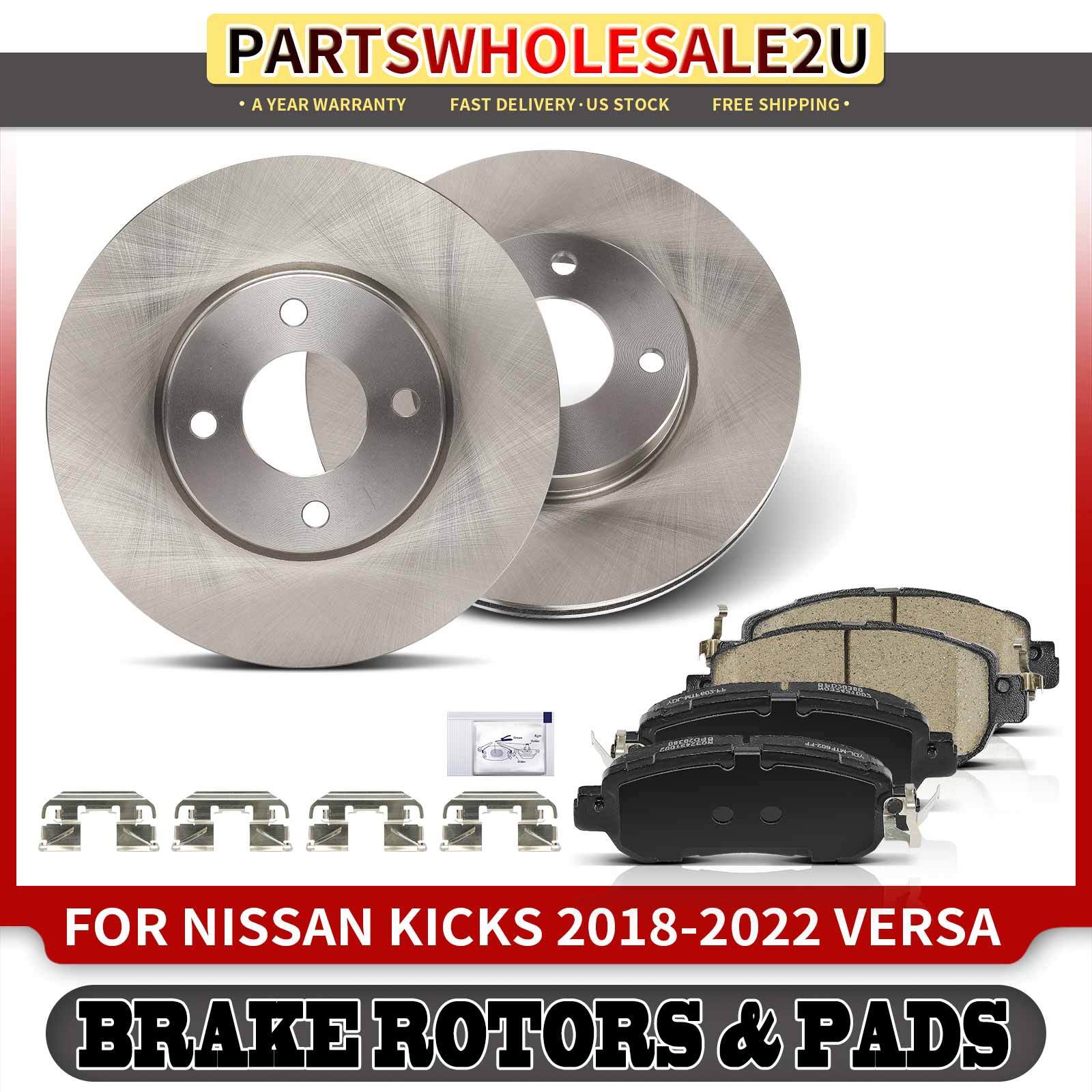 6Pcs Front Disc Brake Rotor & Ceramic Brake Pad for Nissan Versa 2018-2022 Kicks