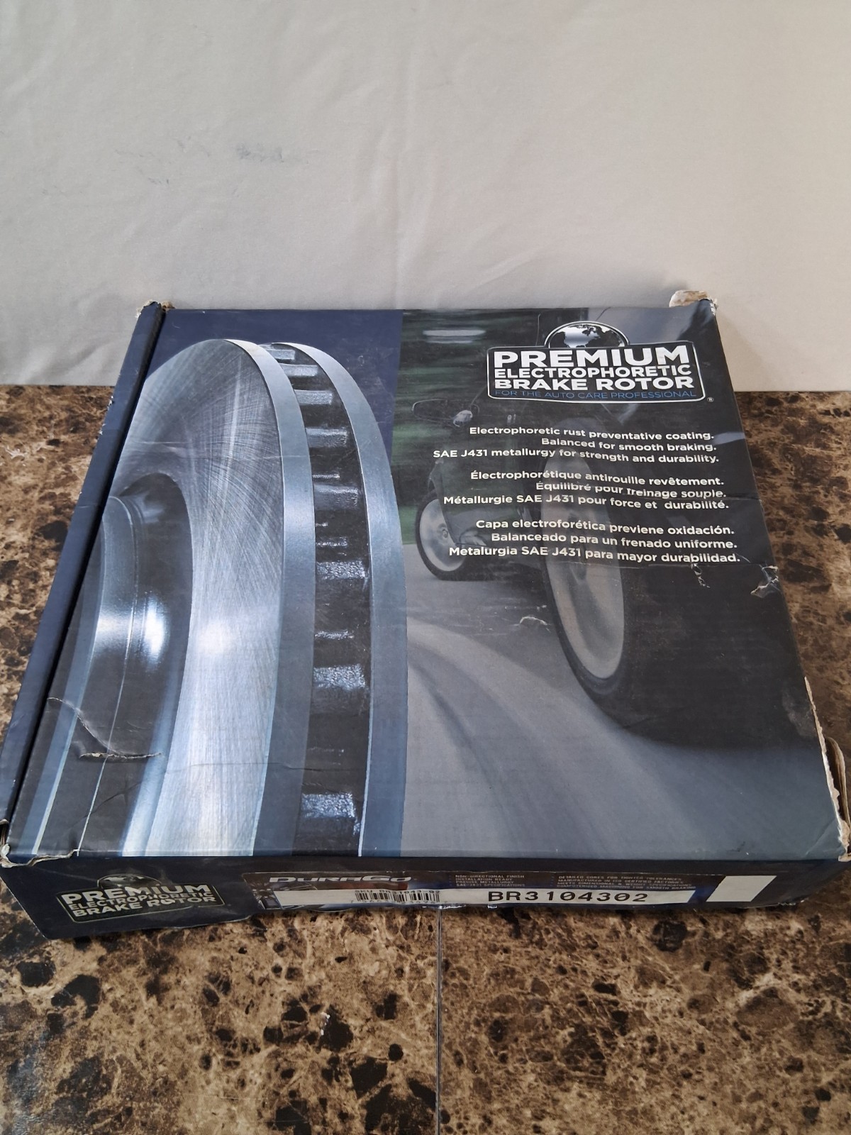 DuraGo BR3104302 Disc Brake Rotor Silver Front Vented New Open Box Fits Subaru