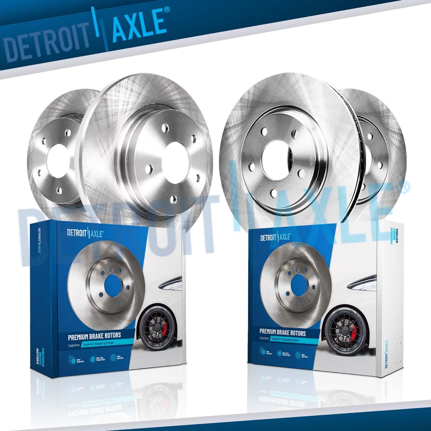4pc Front Rear Left Right Side Disc Brake Rotors Kit for Ford Fusion Lincoln MKZ