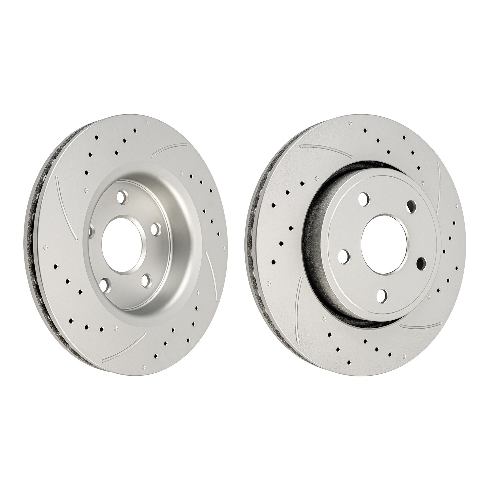 2x Front Vented Drilled Slotted Zinc Brake Rotors For 2006-2010 Jeep Commander