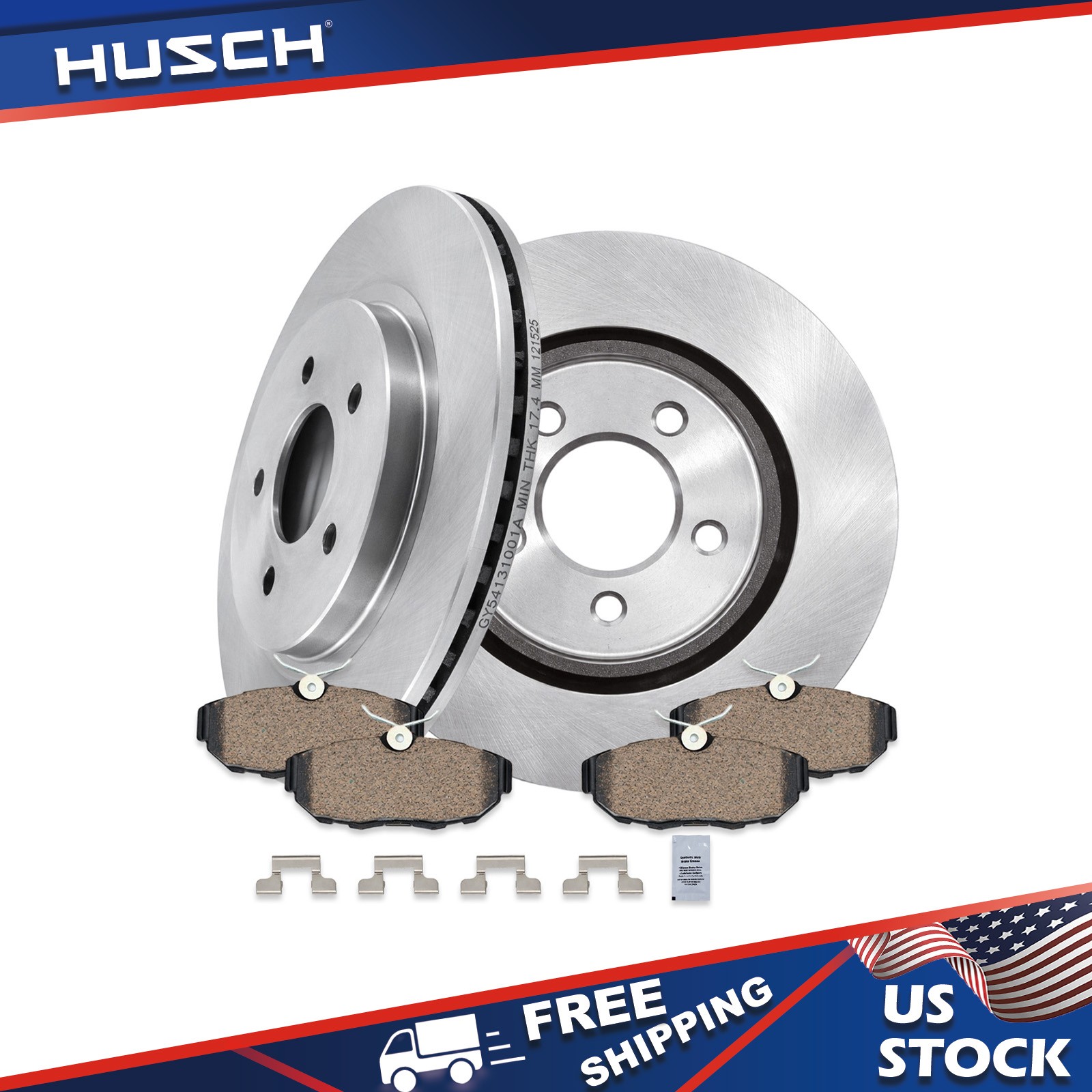 11.81 inch (300mm) REAR Drilled Rotors Brake Pads for 2010 – 2014 Ford Mustang