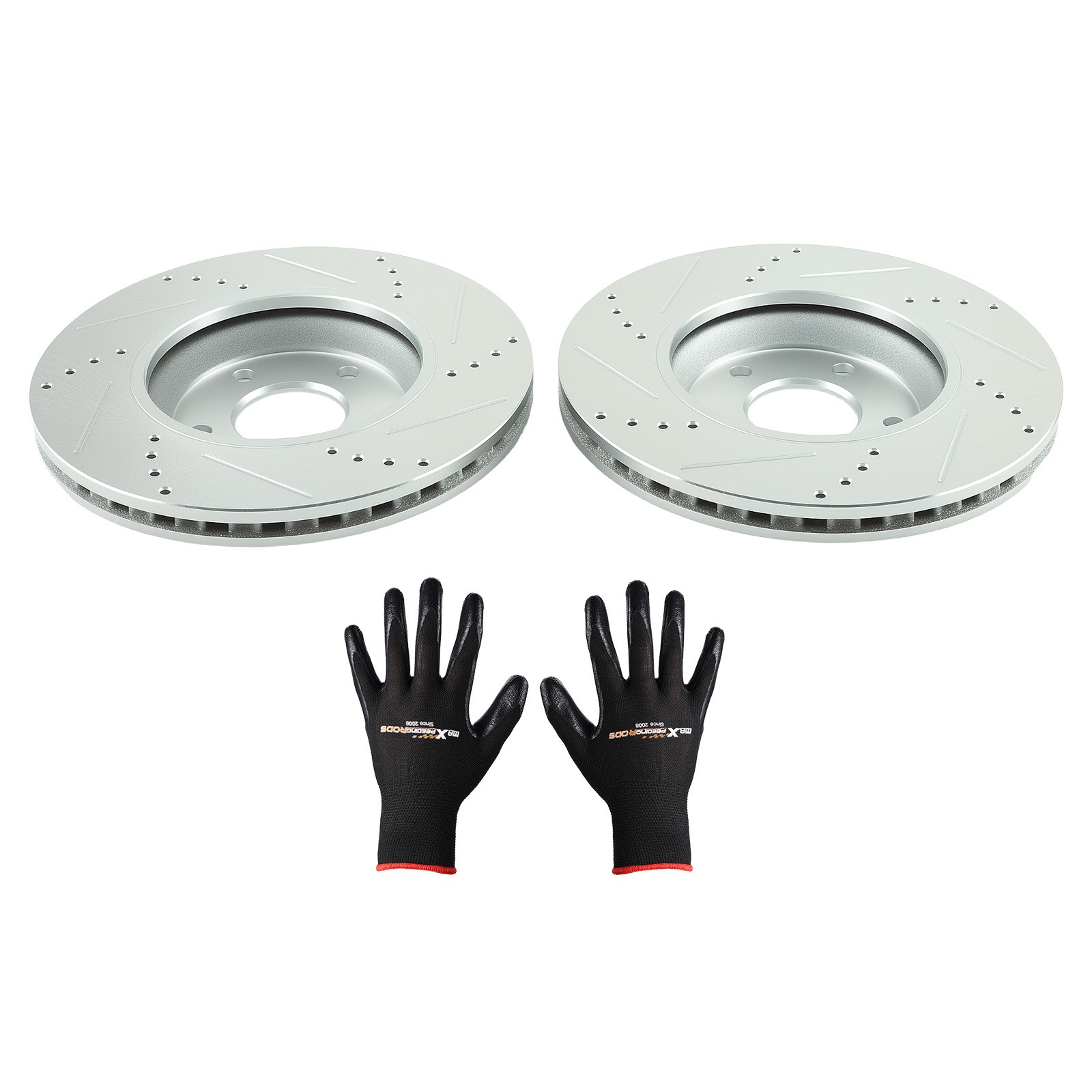 Front Drilled Brake Rotors Set for Pontiac G5 2007-2009 Pontiac G6 2005-2010