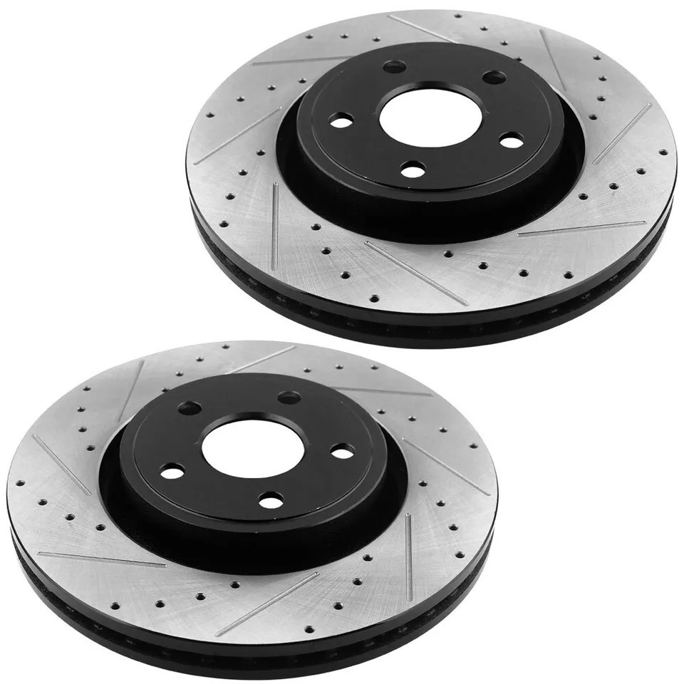Front Rear Rotors Drilled Brake Pads Kit Fit Acura MDX Honda Pilot 2011 2012