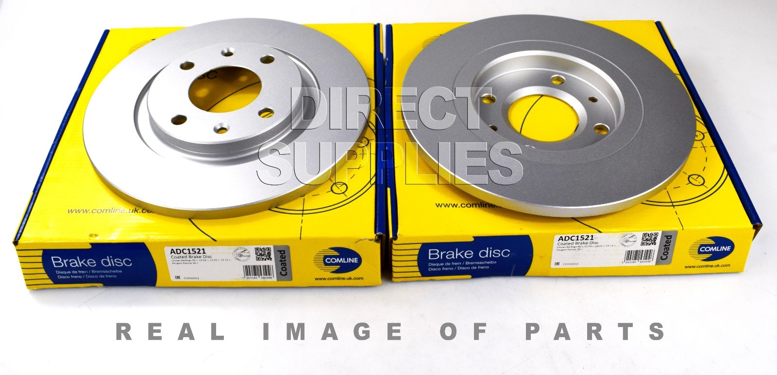 2X FRONT BRAKE DISCS FOR CITROEN BERLINGO C-ELYSEE C3 C2 PEUGEOT PARTNER ADC1521