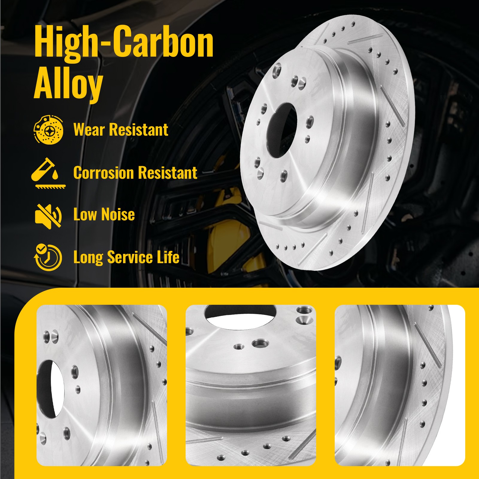 Rear Brake Rotors & Ceramic Pads Kit for Honda CR-V 2005 – 2014 2016 5 Lug
