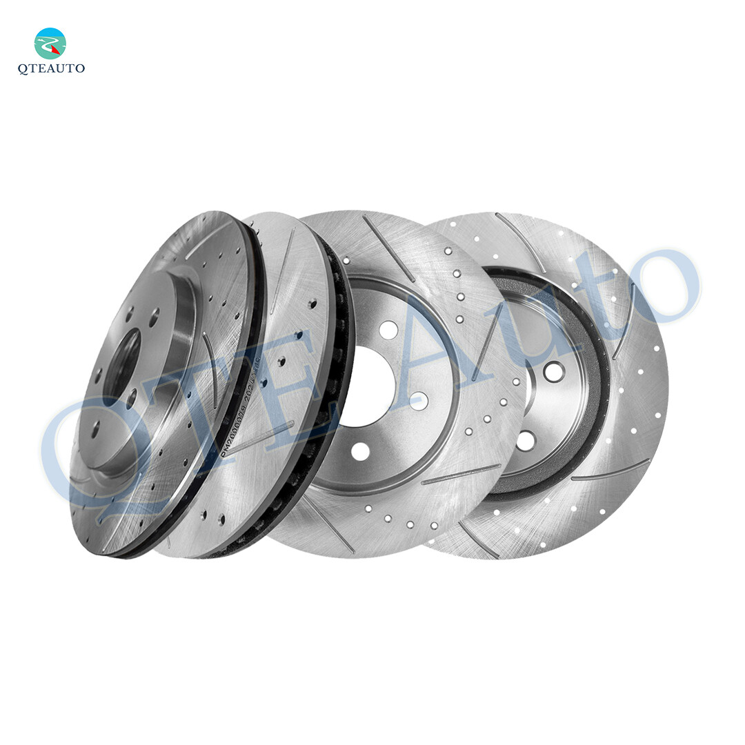 4 Front 316mm-Rear 300mm Drilled Slotted Brake Rotors For 2005-2012 Ford Mustang