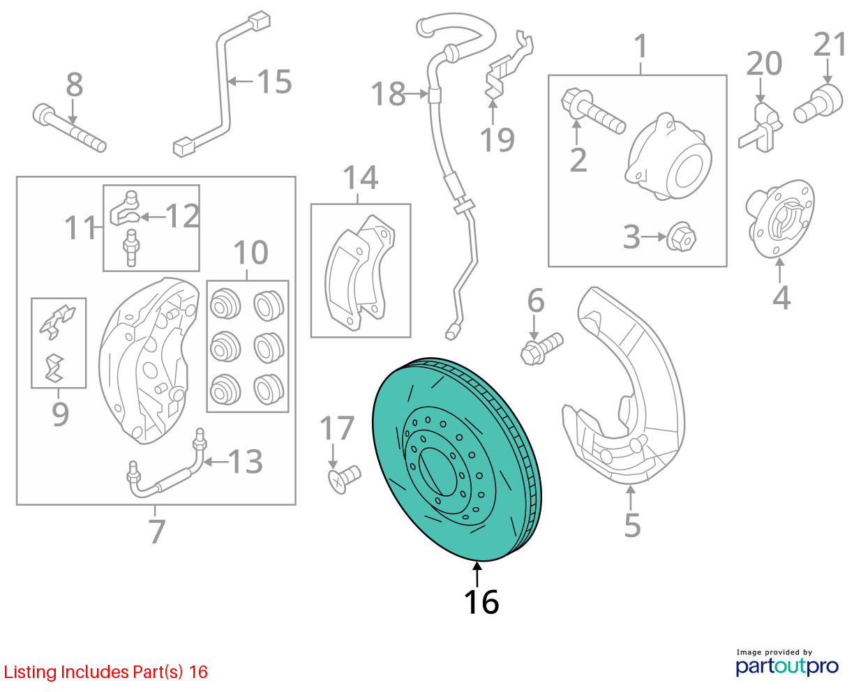 2011-2018 Porsche Cayenne 92A AWD Front Left & Right Brake Rotor Set of 2 OEM