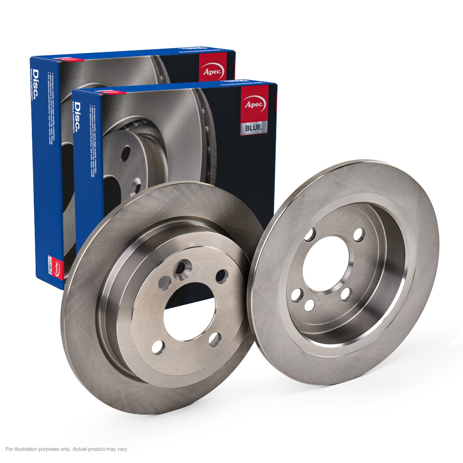 2X APEC Rear Brake Discs for MINI MINI Convertible 2004-08 259mm Solid SDK6017