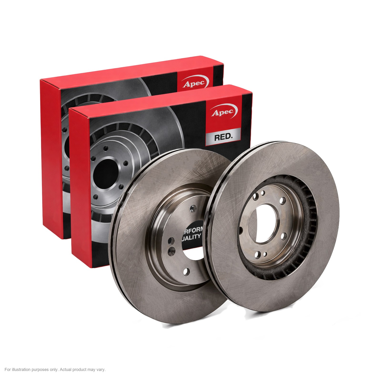 2x APEC Front Brake Discs For HYUNDAI KONA (OS, OSE, OSI 104kW/141HP/1580cc