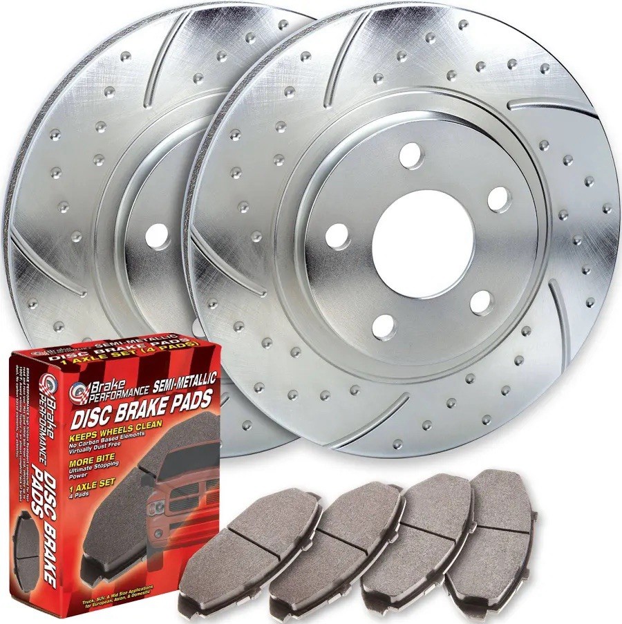 G30 540i Breaks Drilled and Slotted Rotors and Pads. All four included.