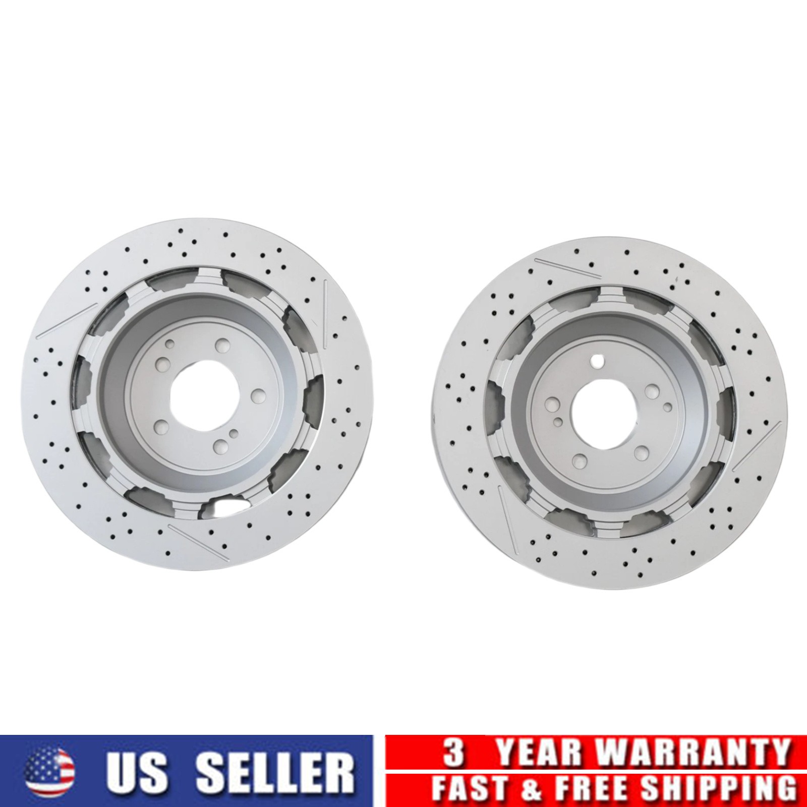 For Mercedes-Benz S65 AMG 2015-2020 S63 AMG 2014-2020 2Pcs Rear Brake Pads