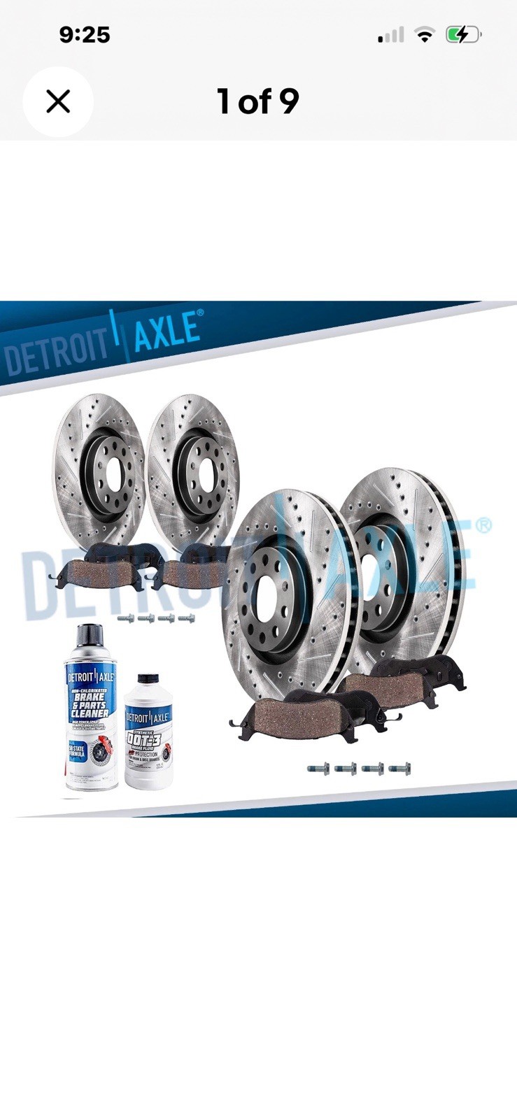 Front Rear drilled Brake Rotors Brake Pads Set for 2005 Toyota Camry se