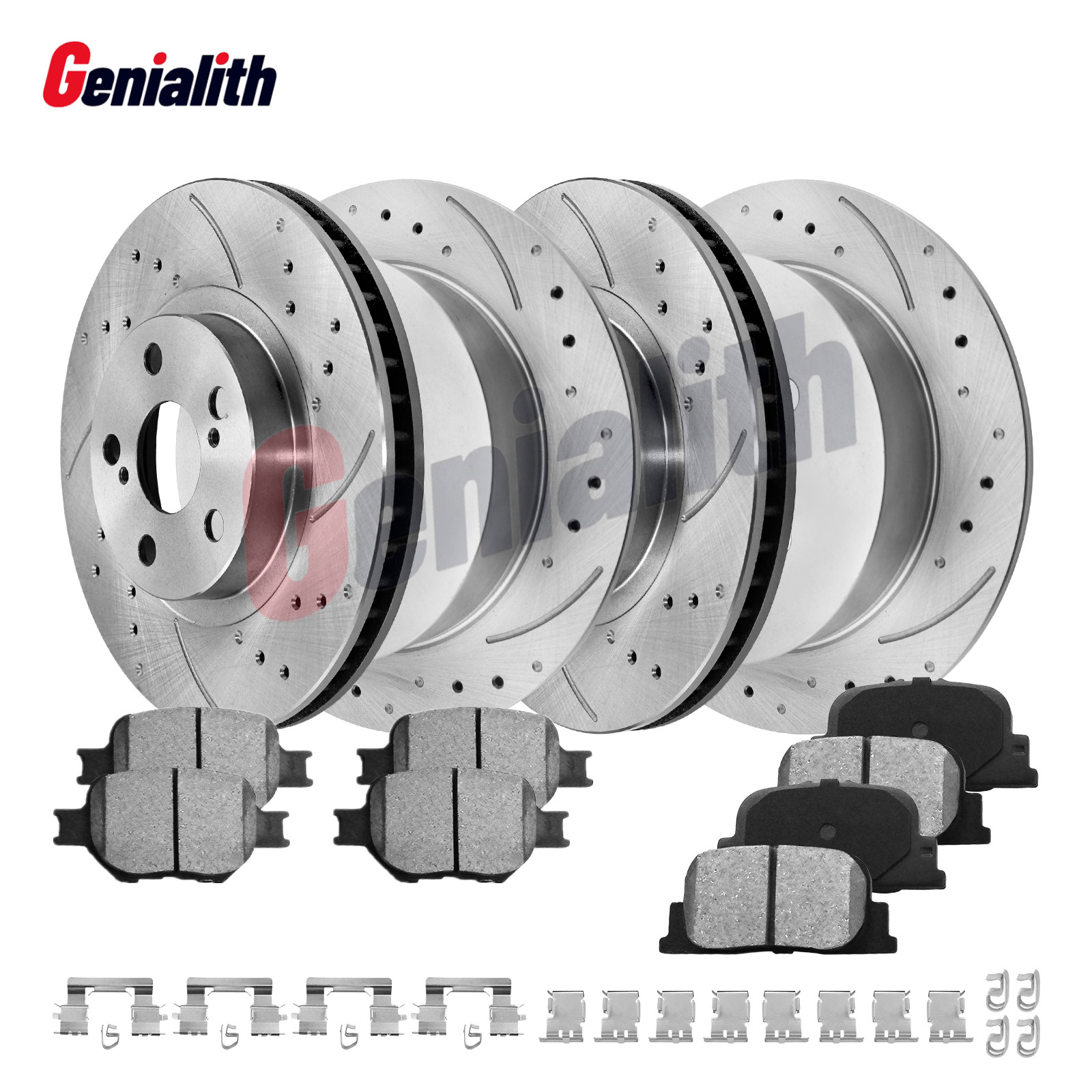 Front Rear Disc Rotors Brake Pads Kits for 2005 2006 2007-2010 Scion TC 5LUGS