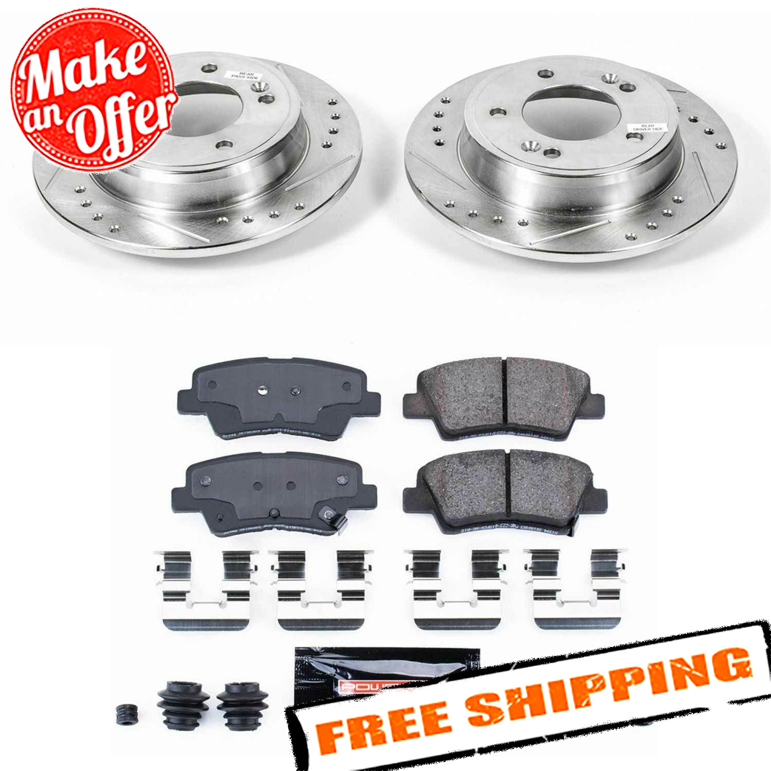 Power Stop 1-Click Z23 Evolution Sport Brake Kit for 12-17 Hyundai Veloster