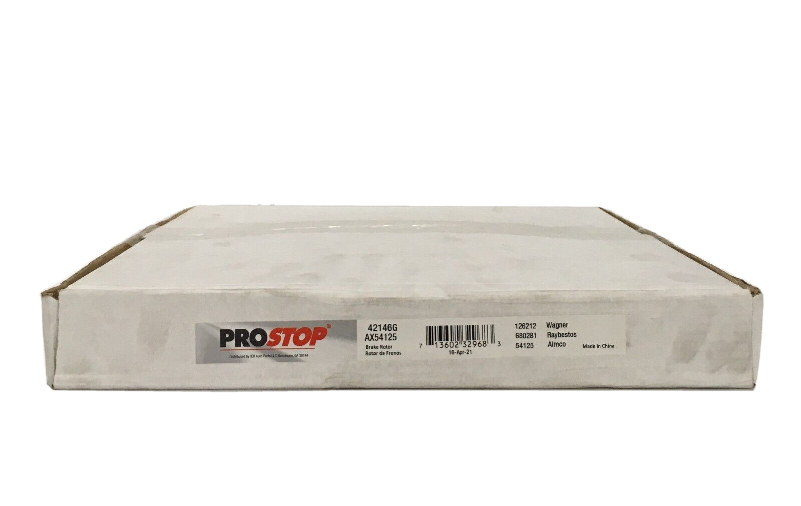 ProStop Brake Rotor AX54125/42146G, 12.99″ Solid Iron Rear Disc Brake Rotor