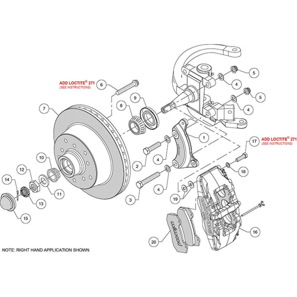Wilwood For Ford F-100 57-67 Brake Kit Dynapro 6 Rotor Front 11.75 Black