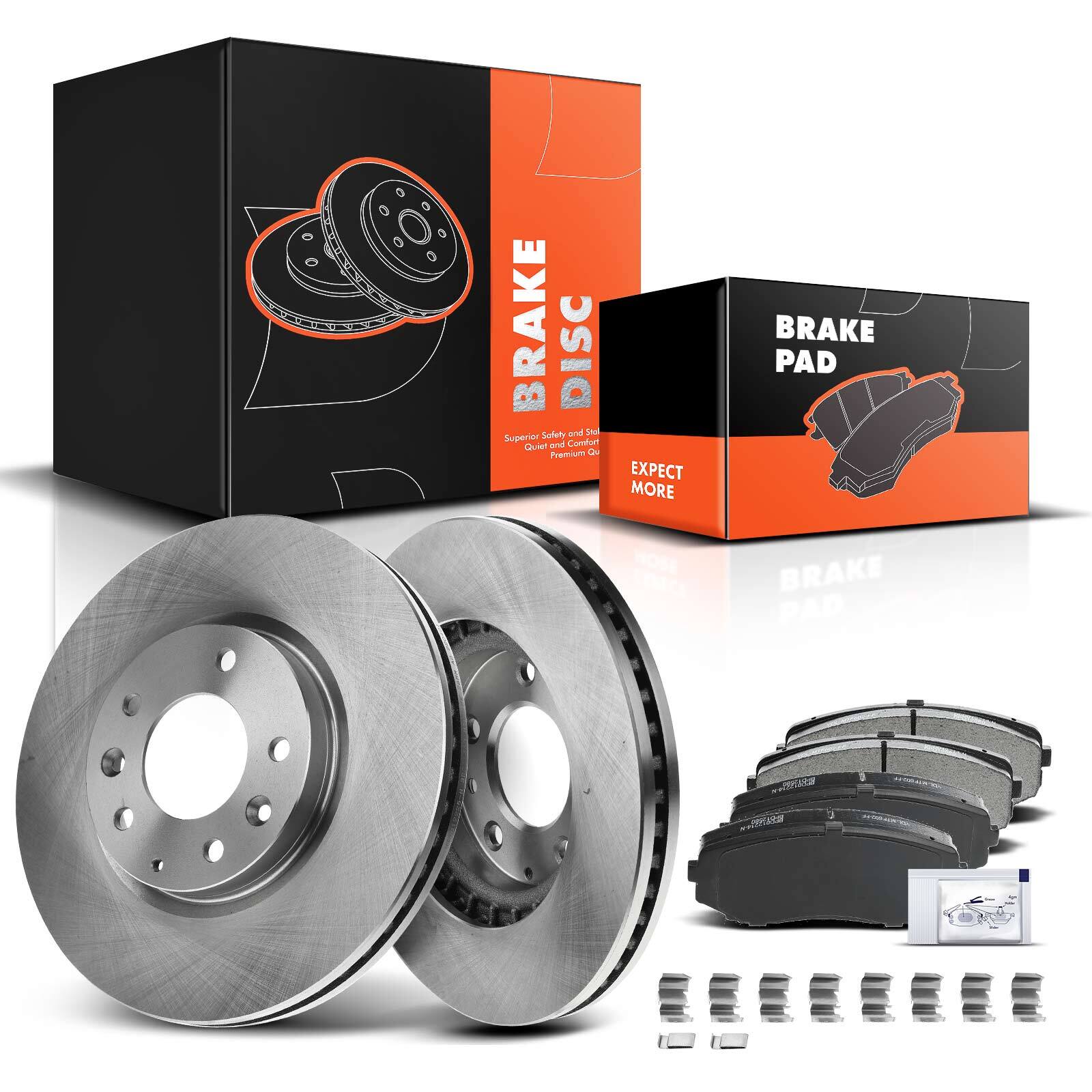 New Disc Rotor & Ceramic Pads for Mazda CX-7 2007 2008 2009 2010 2011 2012 Front