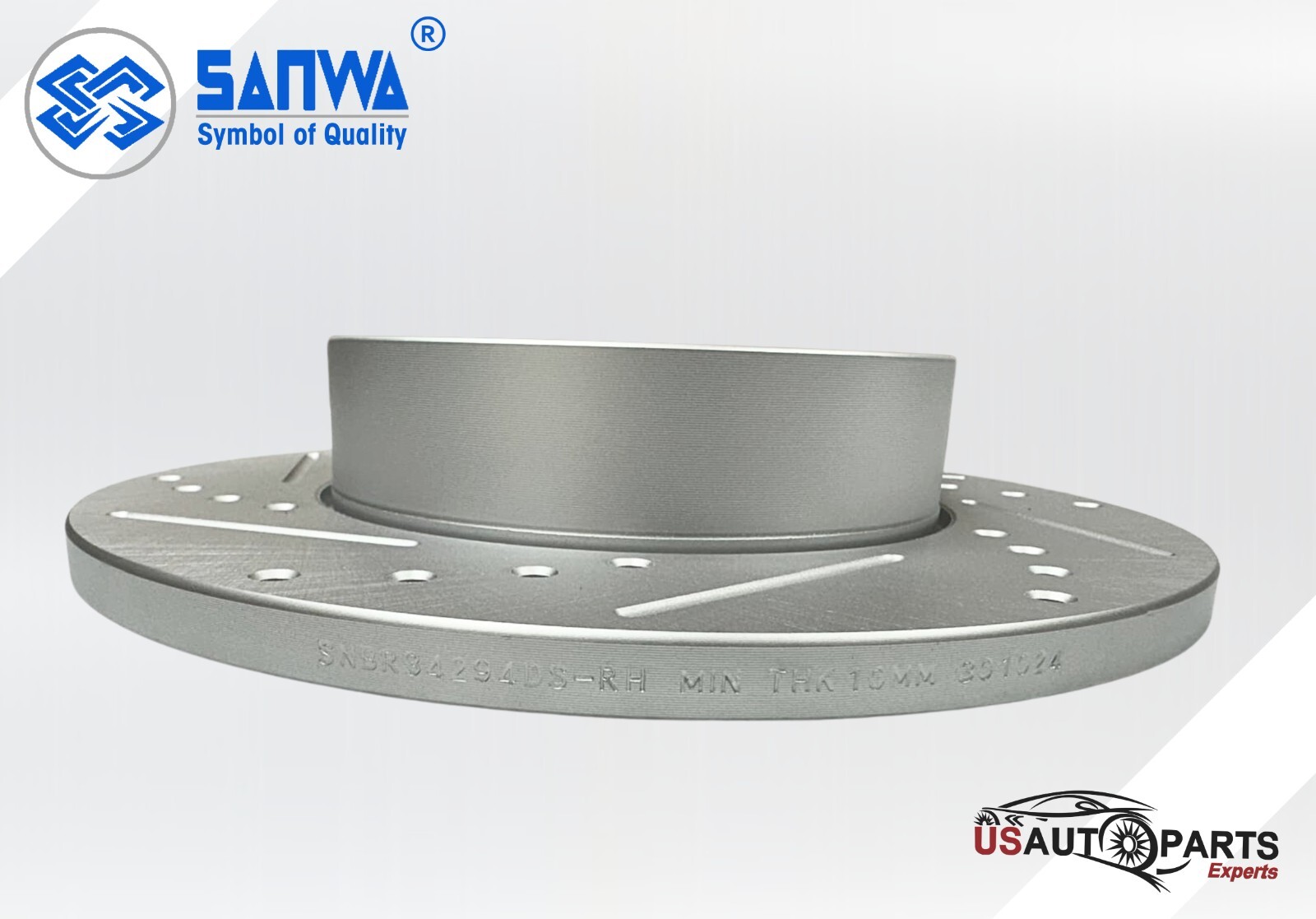 REAR RH BRAKE ROTOR SOLID & GEOMET COATED D & S 260 mm FOR VOLKSWAGEN 05-13 2.5L