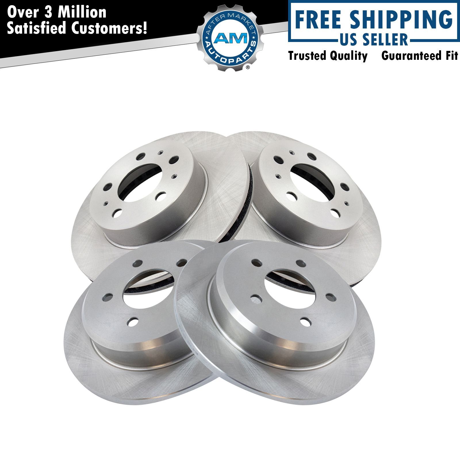 Front & Rear Disc Brake Rotor Kit Set for 96-97 Crown Victoria Grand Marquis New