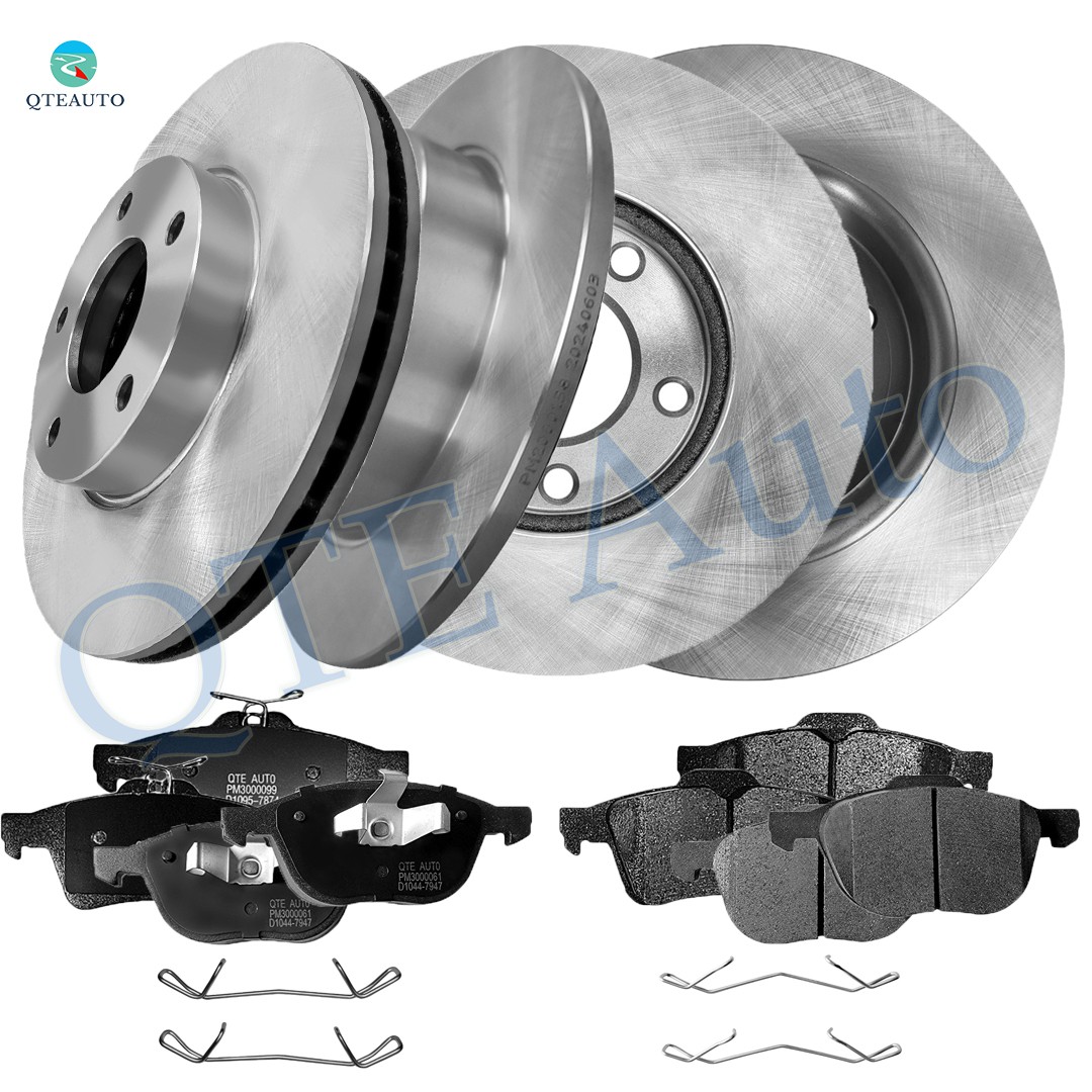12PC Front 278mm-Rear 265mm Brake Rotors-Ceramic Brake Pad For 2007-2013 Mazda 3
