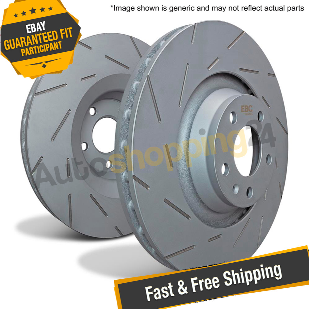 EBC USR2018 USR BlackDash Slotted 1-Piece Rear Brake Rotors for 19-23 Volvo S60