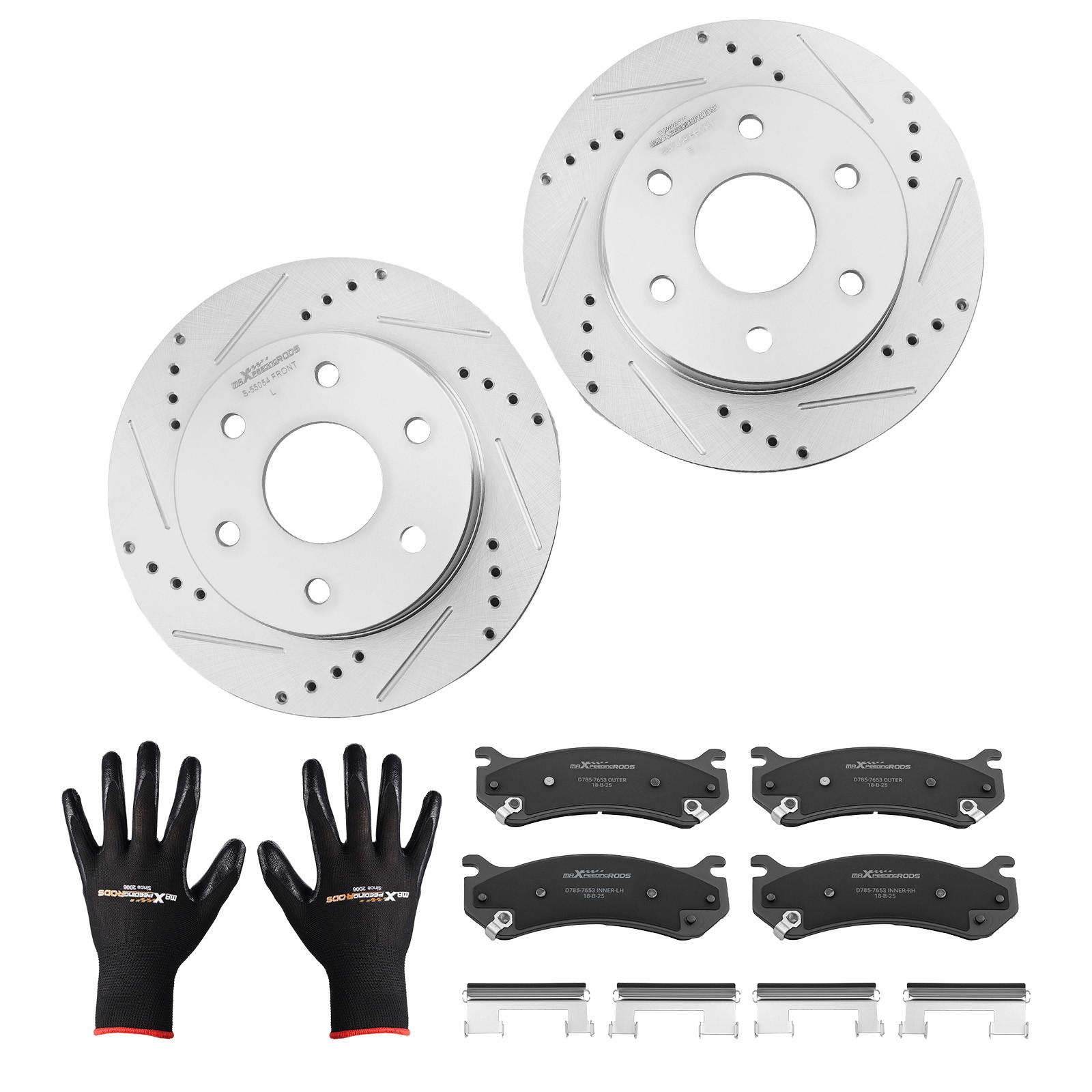 Front Brake Rotors+Brake Pads Kit for Chevrolet Tahoe 2000-2006/Astro 2003-2005