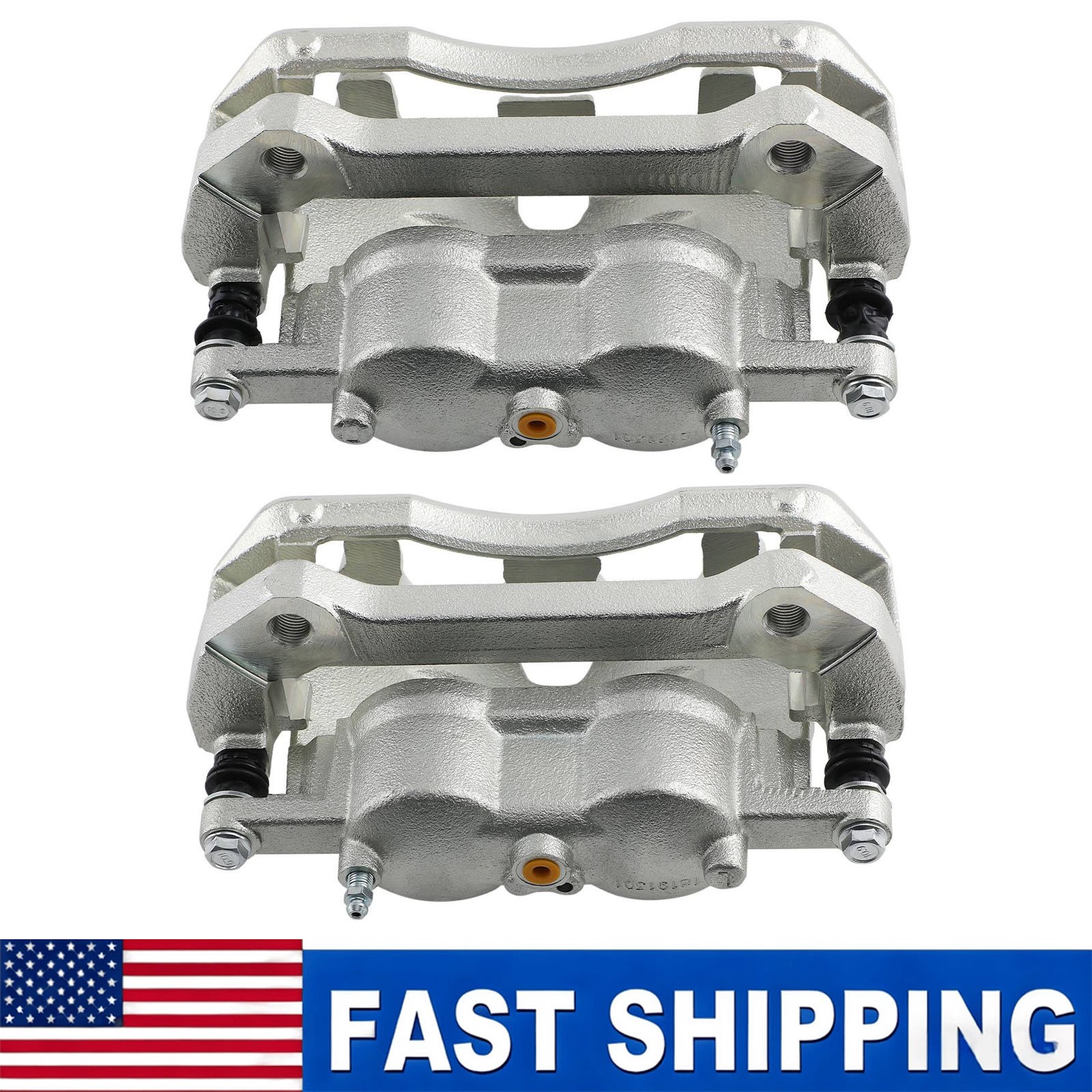 2pcs Front Brake Calipers w/ Bracket Kit for F-150 2.7L/3.5L/3.7L FL3Z-2B121B
