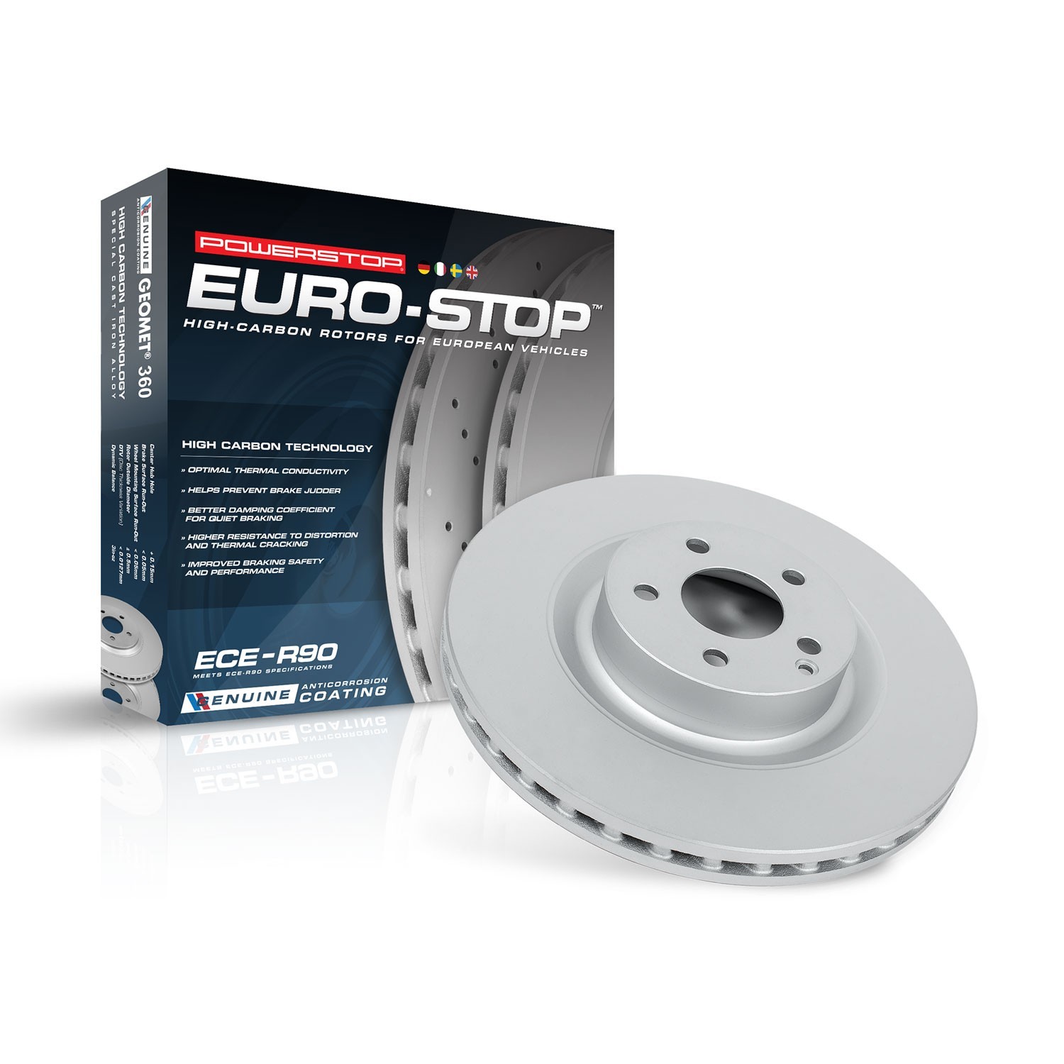 PowerStop EBR642EVC PowerStop Evolution Coated Rotor For 99-07 S60 S80 V70 XC70