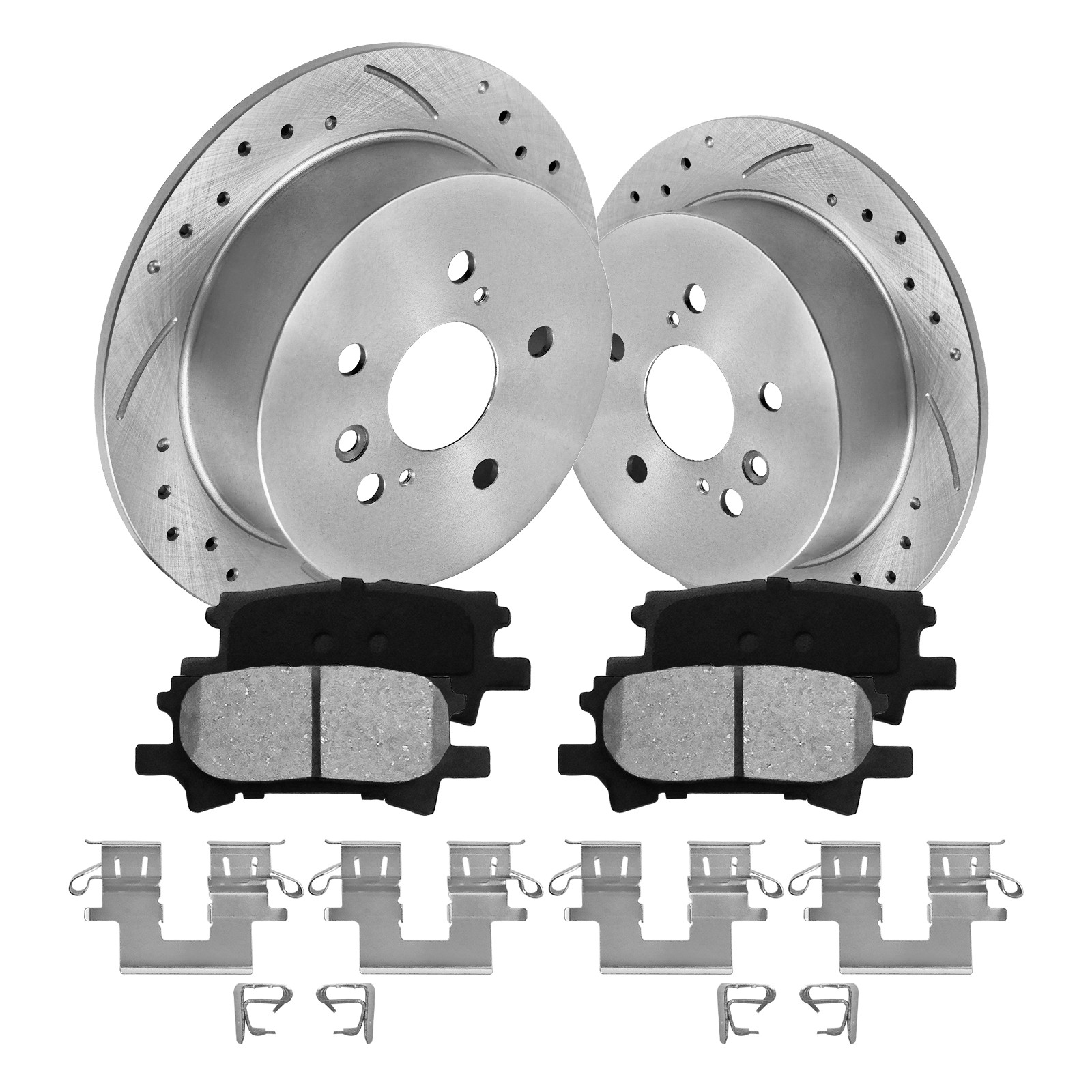 Front Rear Brake Rotors Ceramic Pads For 2007-2009 LEXUS RX350 2006-2008 RX400H