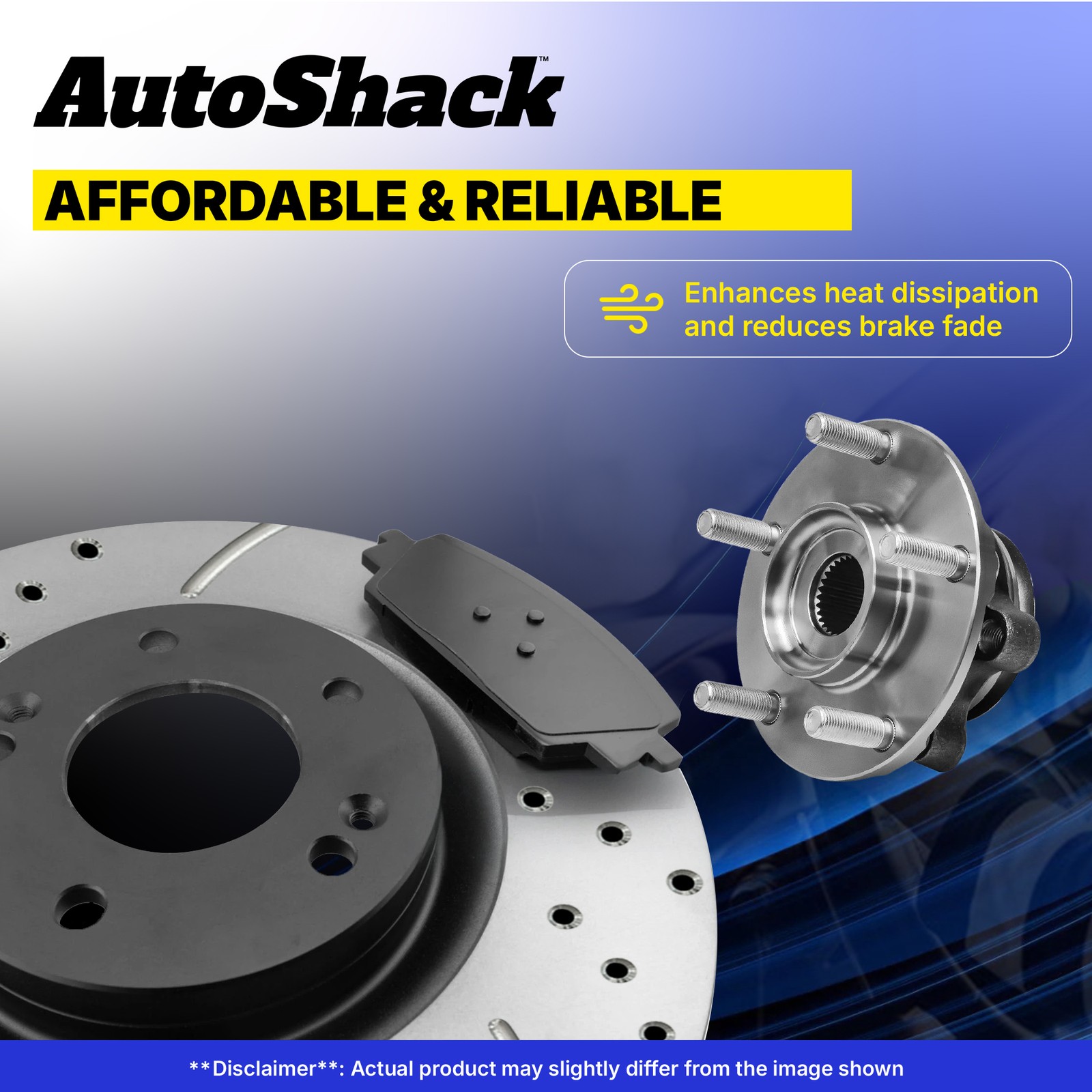 Front Drilled Slotted Brake Rotors Pads Hubs for Chevy Malibu 2008