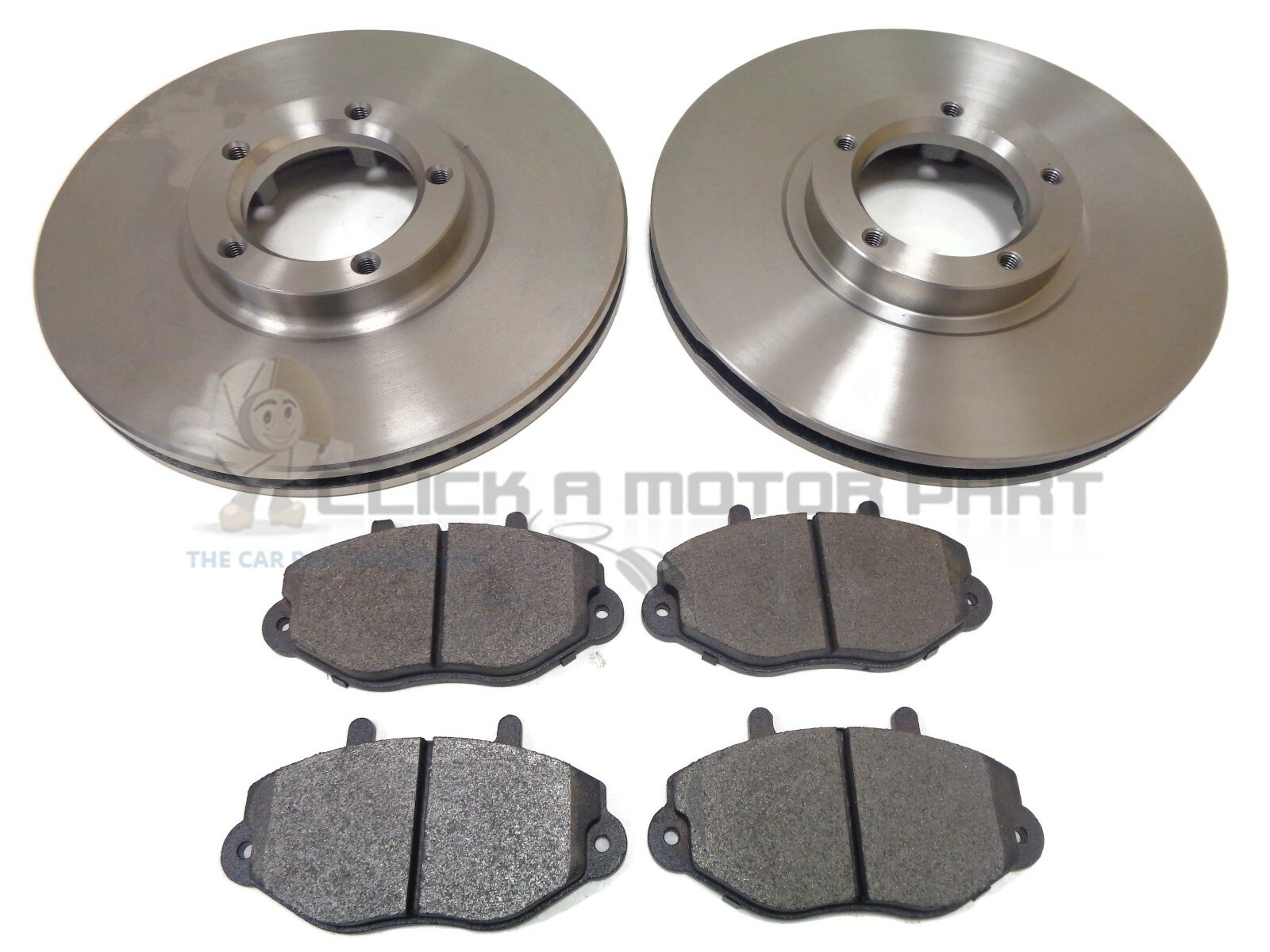 FORD TRANSIT 2.5 DIESEL 1991-2000 FRONT 2 BRAKE DISCS AND PADS (15″ WHEELS ONLY)