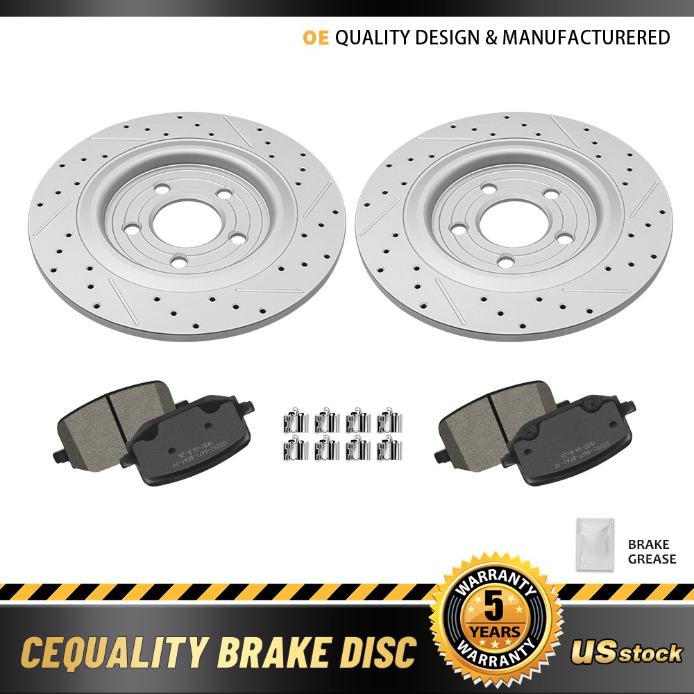 Rear Disc Brake Rotors + Brake Pads for Ford Explorer 2020-2025 Mustang 24 -2025