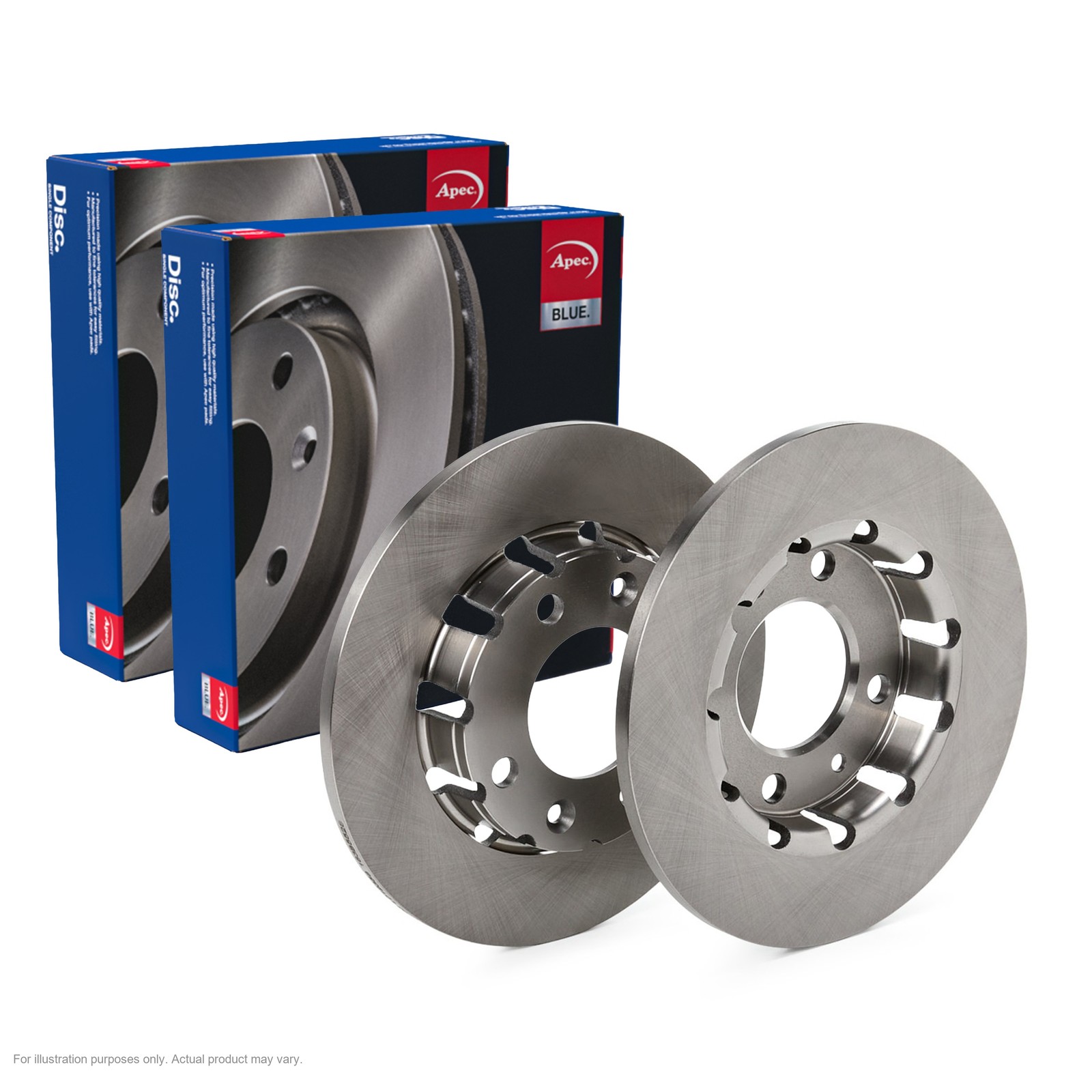 2X APEC Rear Brake Discs for OPEL MOKKA 2020- 249mm Solid SDK7368