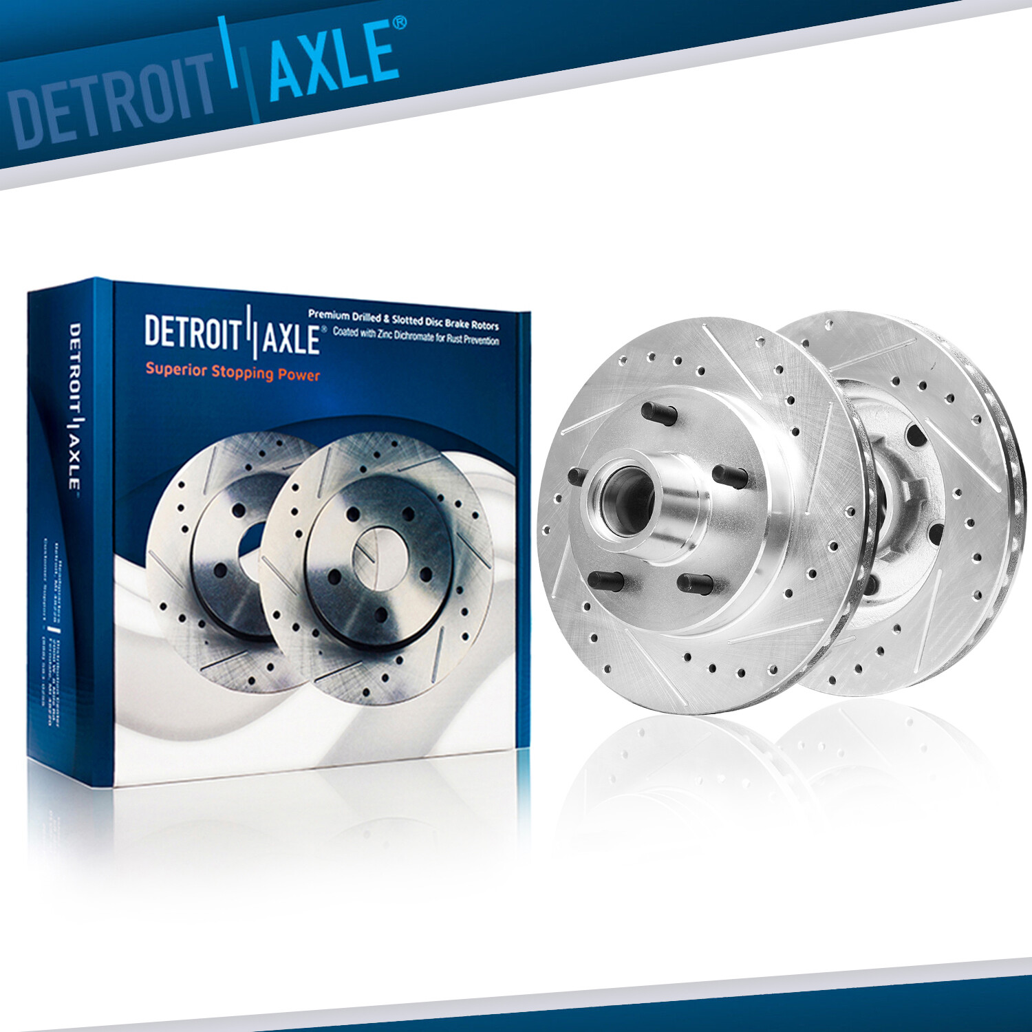 Front Drilled Brake Rotors for Chevy S10 Blazer El Camino GMC S15 Jimmy Sonoma