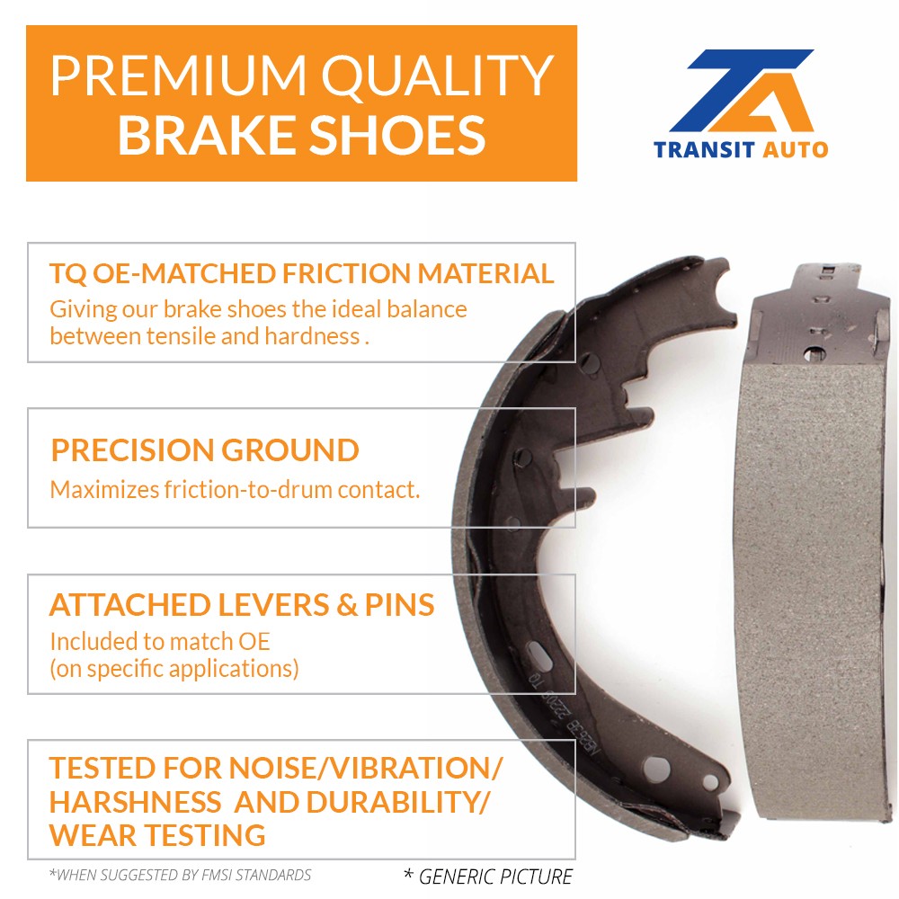 [Rear] Disc Coated Rotors Ceramic Pads Parking Brake Shoes Kit For Hyundai Azera