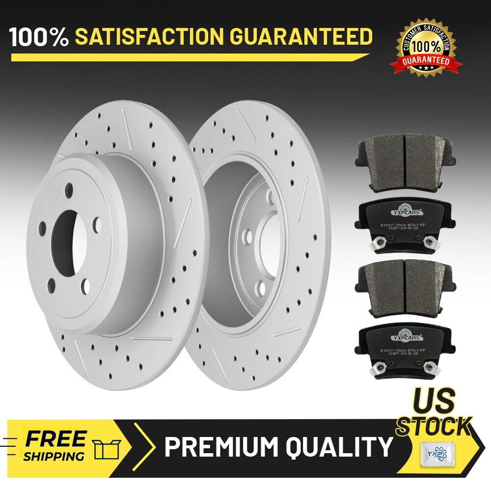 12.6 Inch Rear Rotors + Brake Pads for Chrysler 300 Dodge Challenger Charger