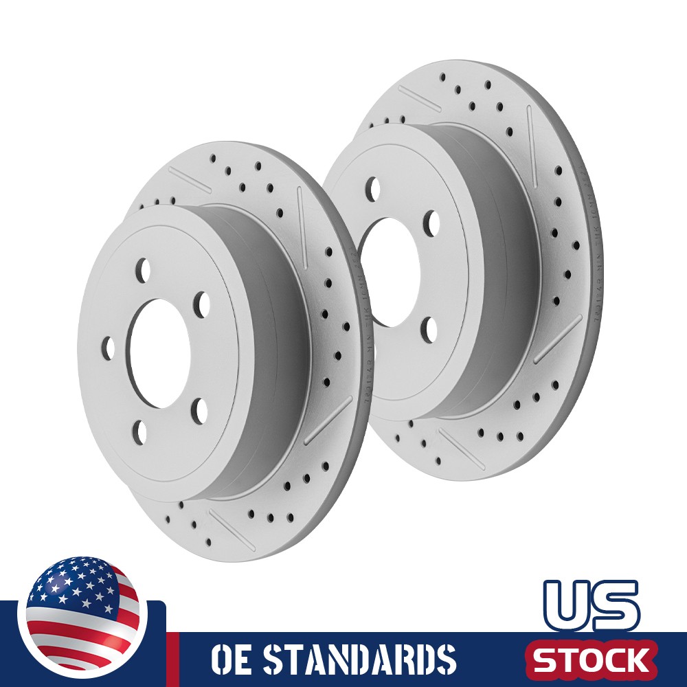285mm For 2003 – 2006 Jeep Liberty Wrangler Rear Drilled Disc Brake Rotors