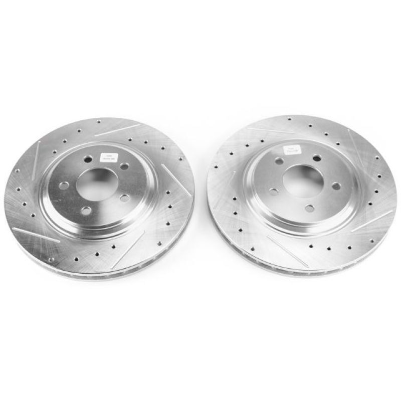 PowerStop AR8144XPR for 94-04 Ford Mustang Front Evo Drilled/Slotted Rotors-