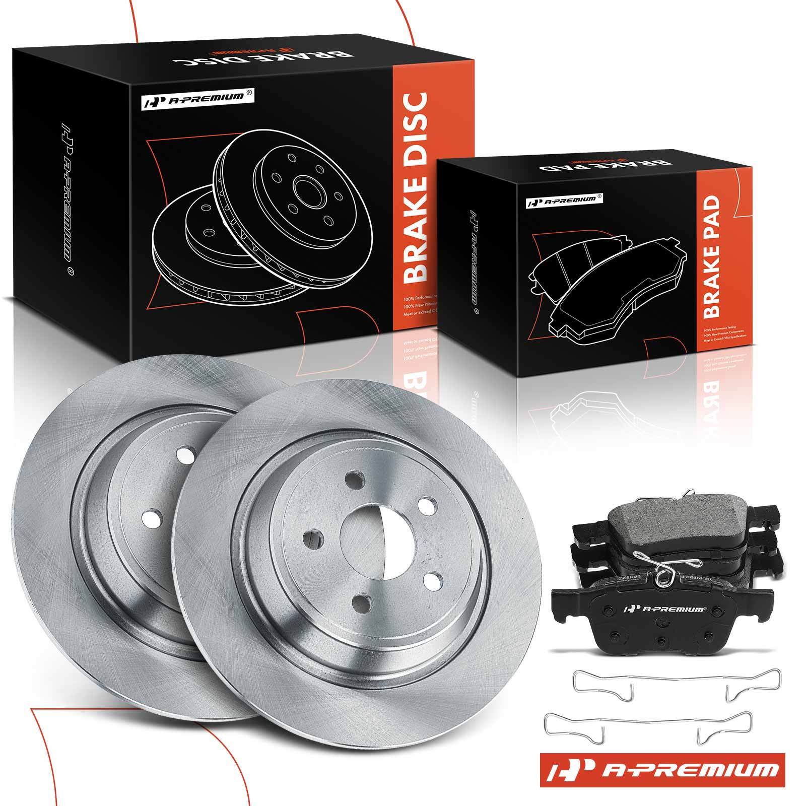 Rear Side Disc Brake Rotors + Brake Pads for Ford Edge Fusion Lincoln MKX MKZ