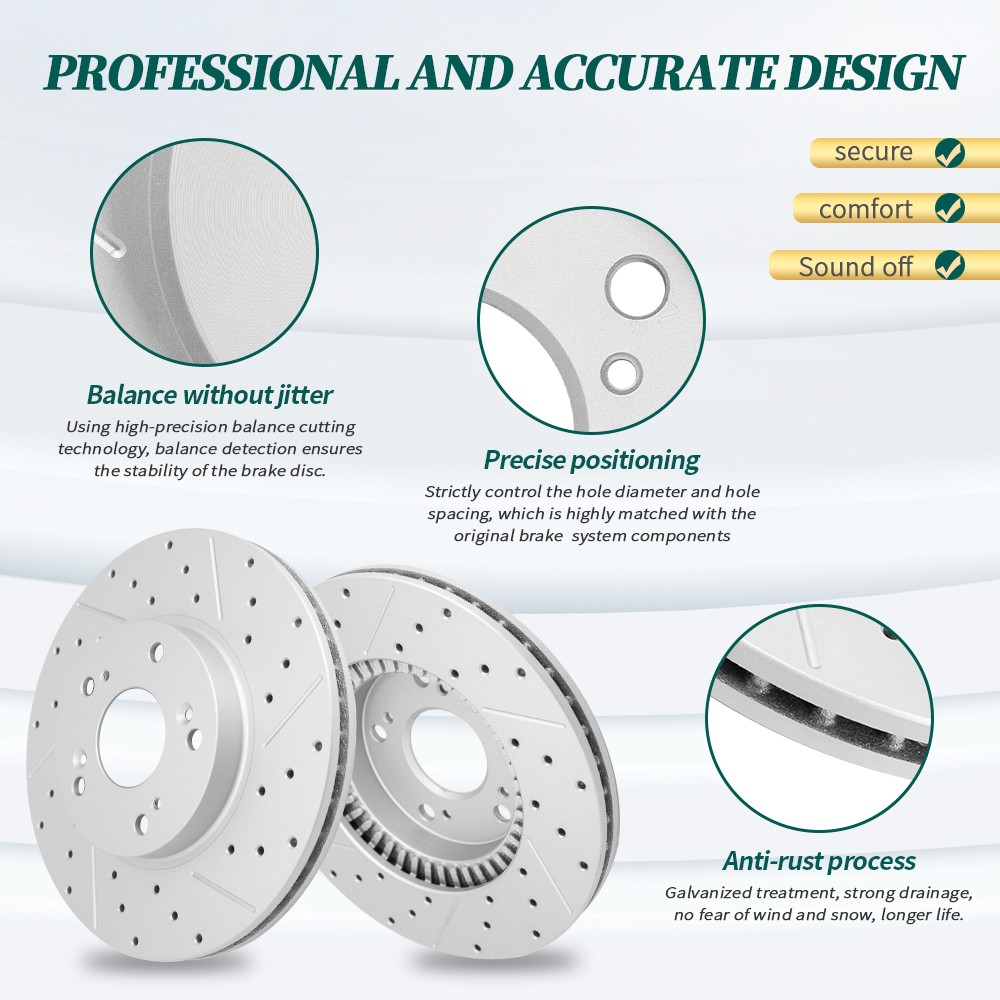 Front & Rear Disc Brake Rotors Set For 2010-2022 2023 Lexus Gx460 Toyota 4runner