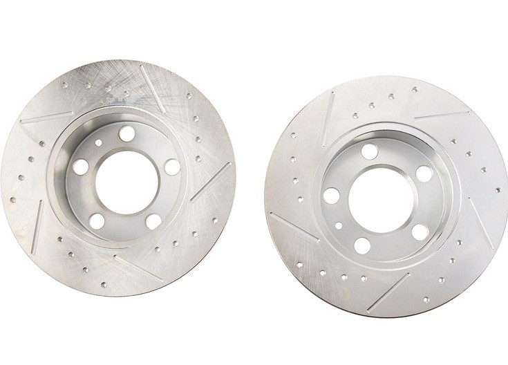Power Stop EBR618XPR Drilled & Slotted Rear Rotor Pair For 1999-2010 VW & Audi