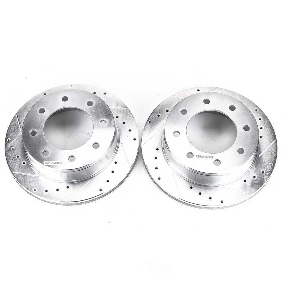 Disc Brake Rotor Set-Rear Drilled, Slotted and Zinc Plated Brake Rotor Pair