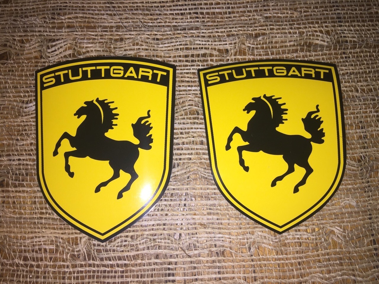 STUTTGART The Home of Porsche Magnetic Fender Badge Emblems (SET OF 2)