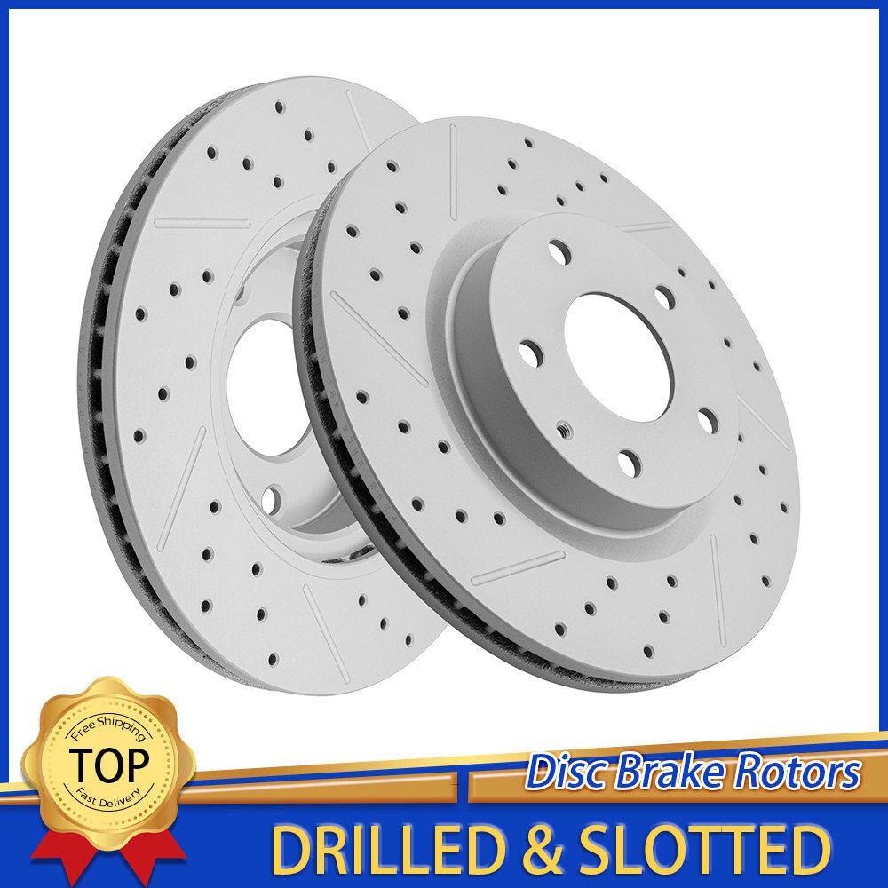 295mm Front Drilled Disc Brake Rotors For 2014 2015 2016 2017 2018 Mazda 3 Sport