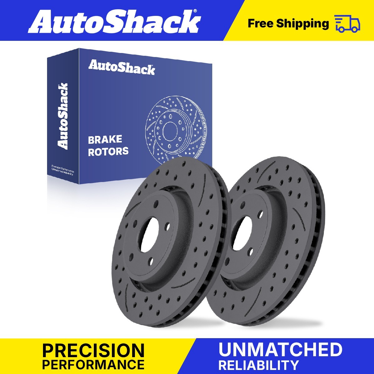 Front Drilled Slotted Brake Rotors Pair for 2011-2021 Jeep Grand Cherokee